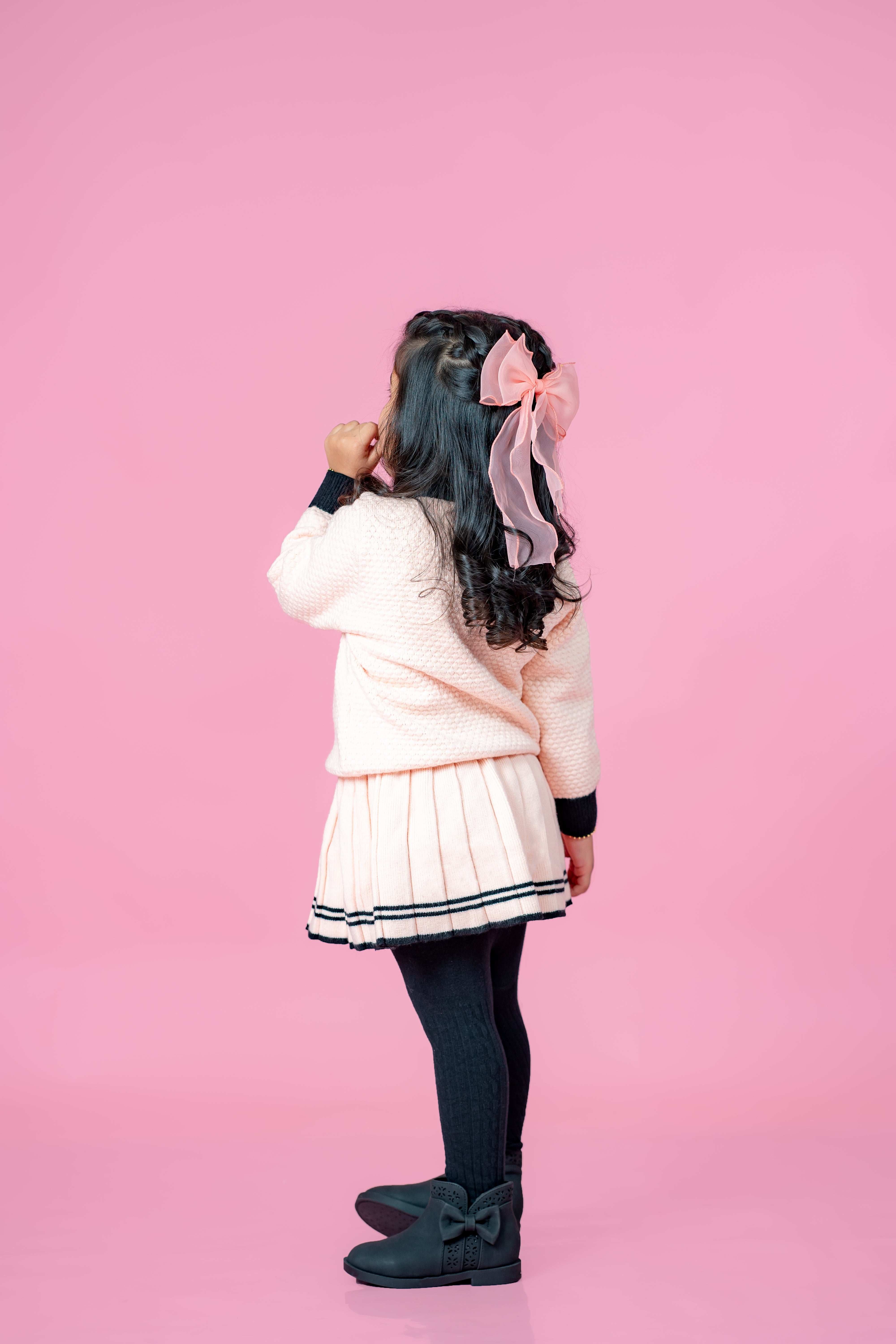 GIRL'S CHANEL STYLE SKIRT SWEATER SET